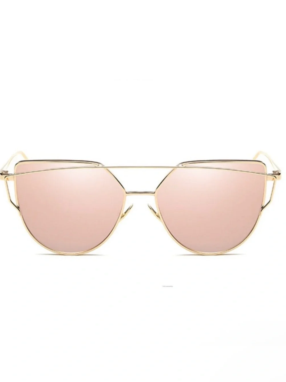 Rose Gold Mirrored Aviator Sunglasses - Women Accessories